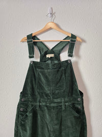 NEW Madewell Forest Green Cord Overalls (14)