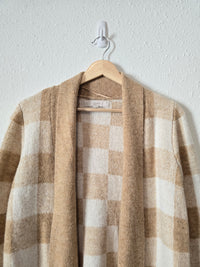 Loft Cozy Checkered Cardigan (M)