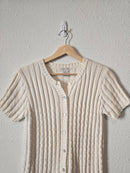 Vintage Cable Knit Sweater Top (M)