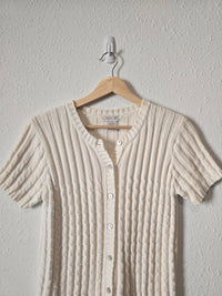 Vintage Cable Knit Sweater Top (M)
