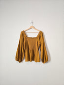 Madewell Smocked Puff Sleeve Top (16)