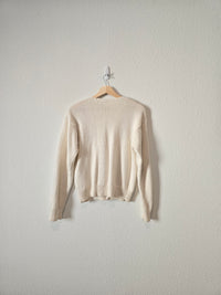 Vintage Floral Embroidered Cardigan (S)