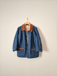 Vintage Quilted Denim Jacket (L/XL)
