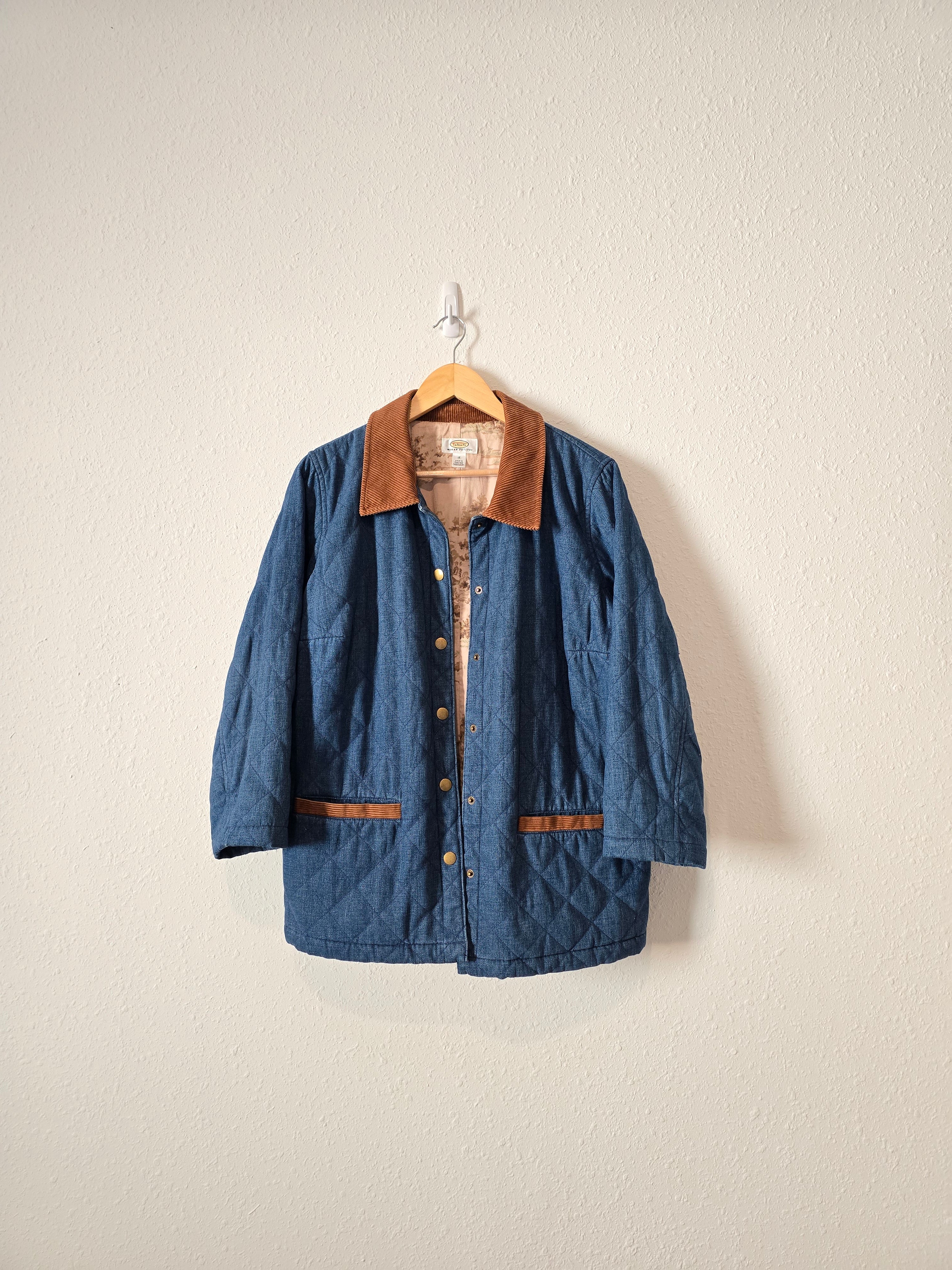 Vintage Quilted Denim Jacket (L/XL)