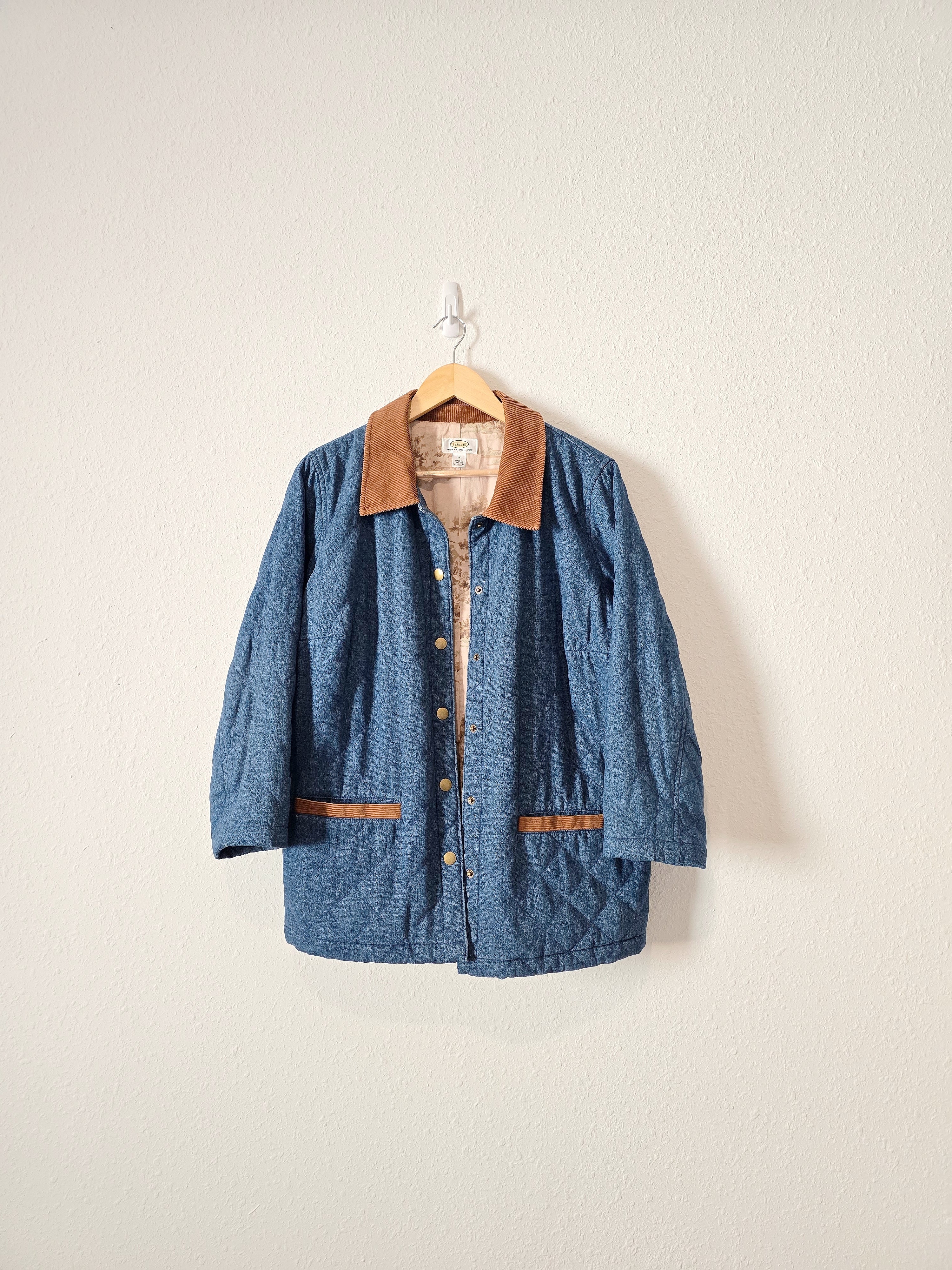 Vintage Quilted Denim Jacket (L/XL)