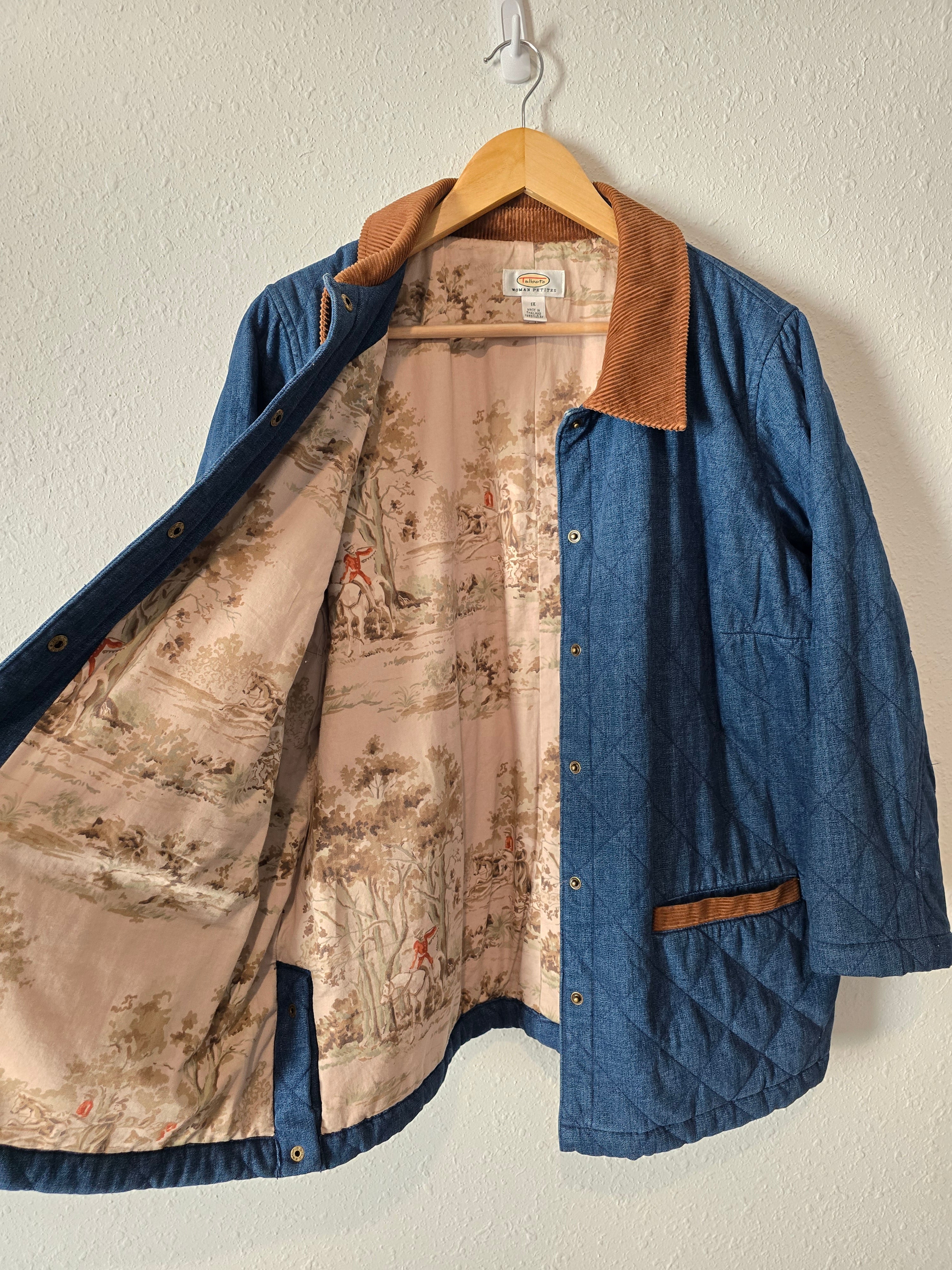 Vintage Quilted Denim Jacket (L/XL)