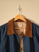 Vintage Quilted Denim Jacket (L/XL)