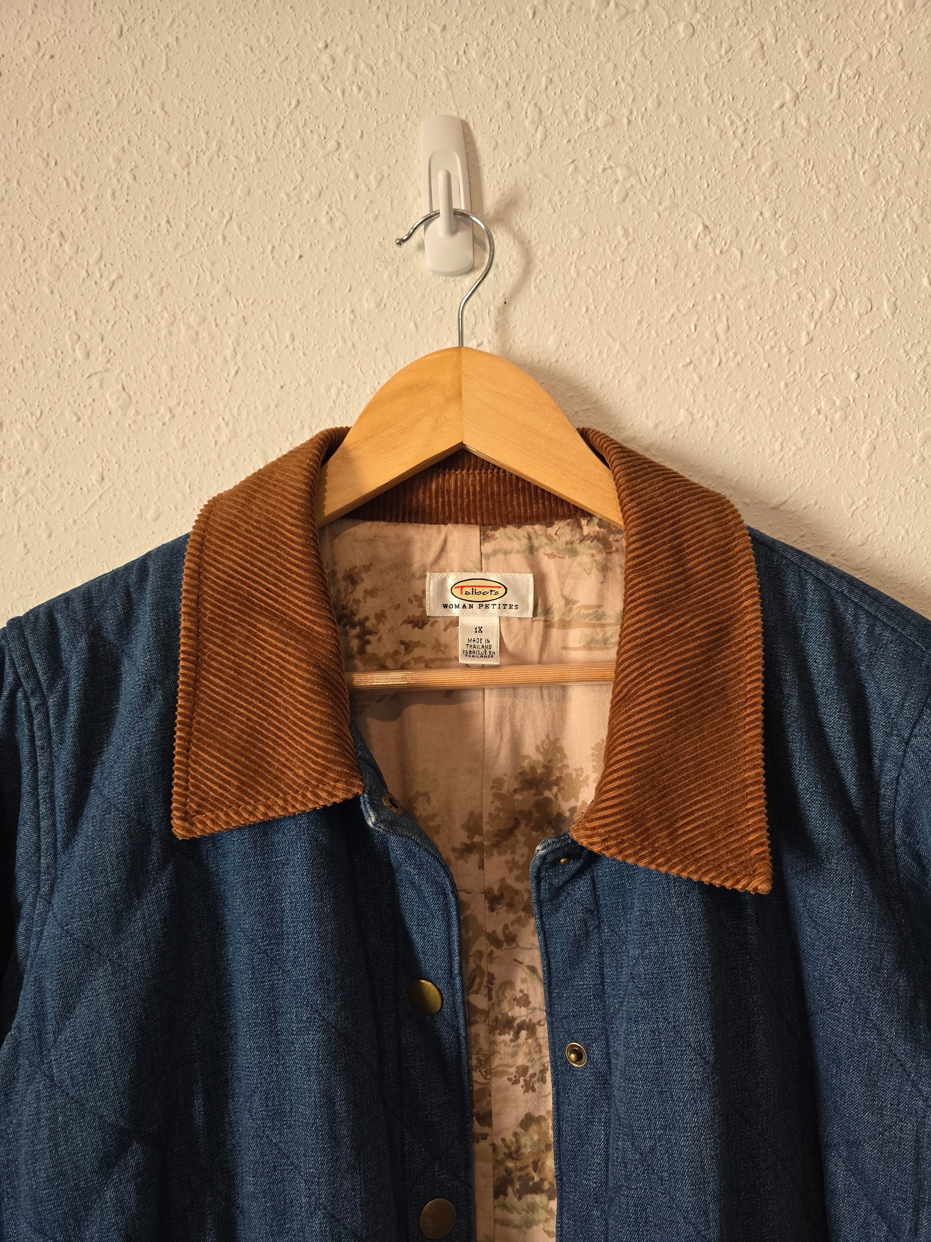 Vintage Quilted Denim Jacket (L/XL)