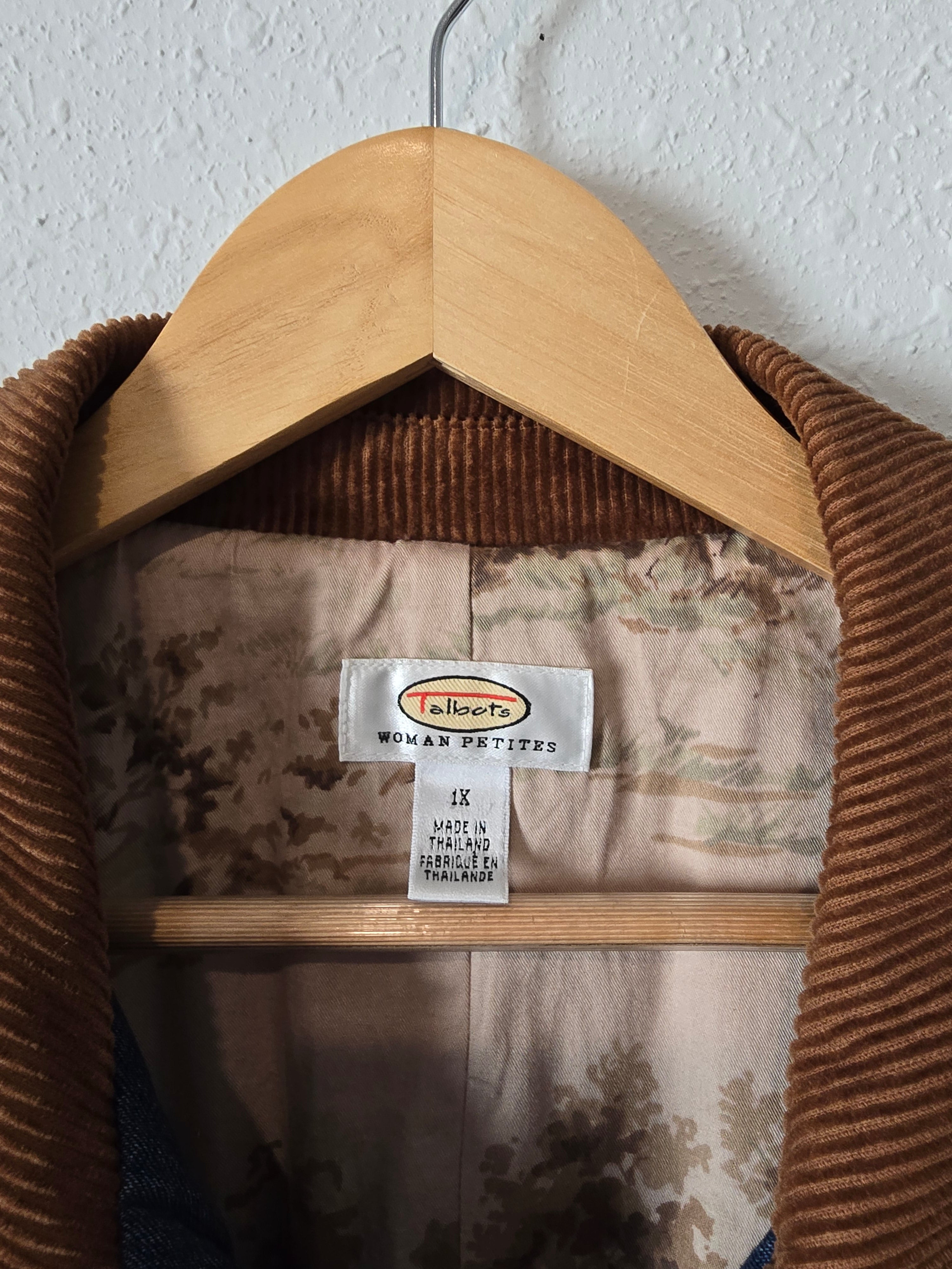 Vintage Quilted Denim Jacket (L/XL)