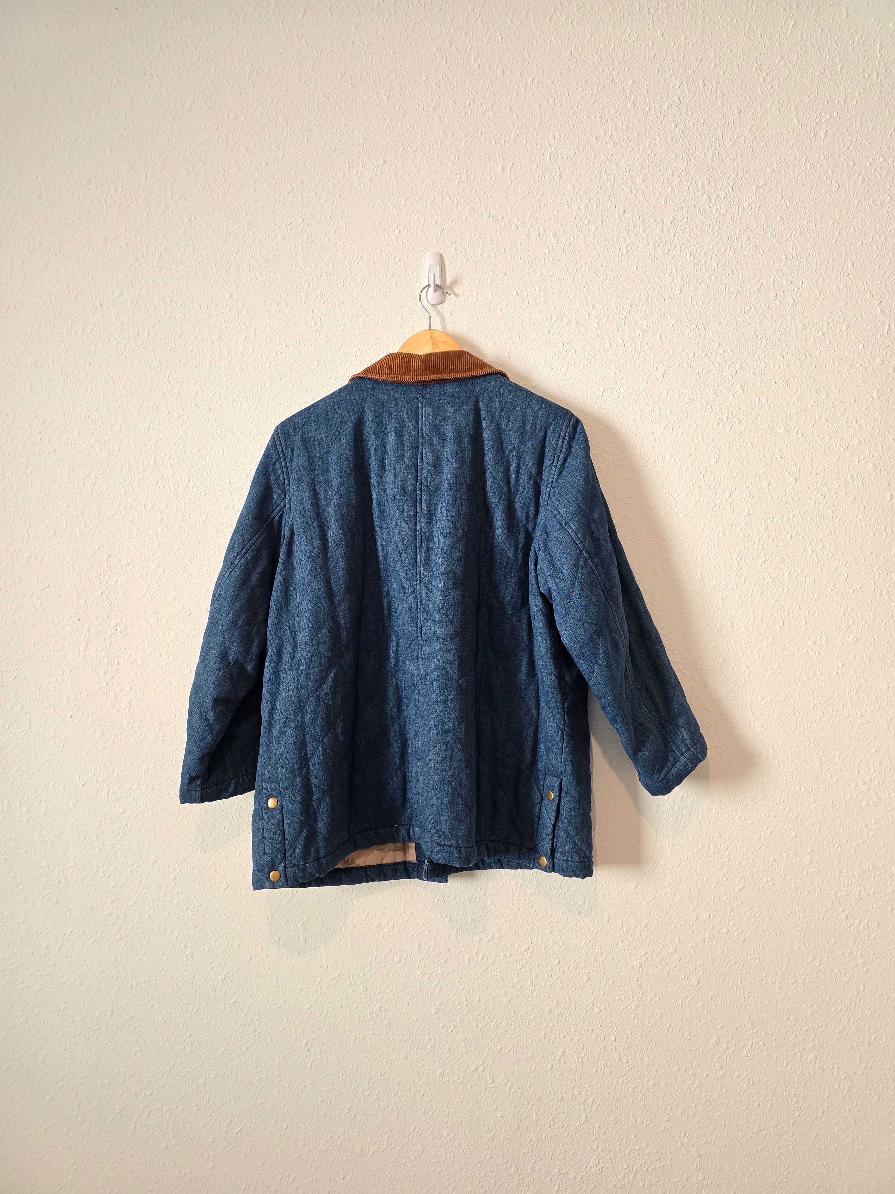 Vintage Quilted Denim Jacket (L/XL)