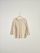 Vintage Button Up Textured Sweater (L)