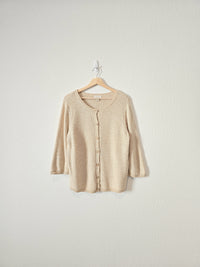 Vintage Button Up Textured Sweater (L)