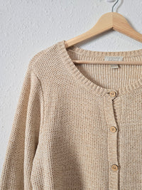 Vintage Button Up Textured Sweater (L)