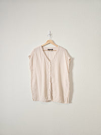 Oversized Linen Button Up (M)