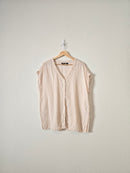 Oversized Linen Button Up (M)