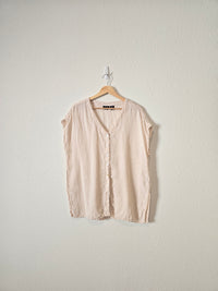 Oversized Linen Button Up (M)