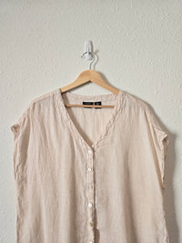 Oversized Linen Button Up (M)