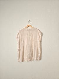 Oversized Linen Button Up (M)