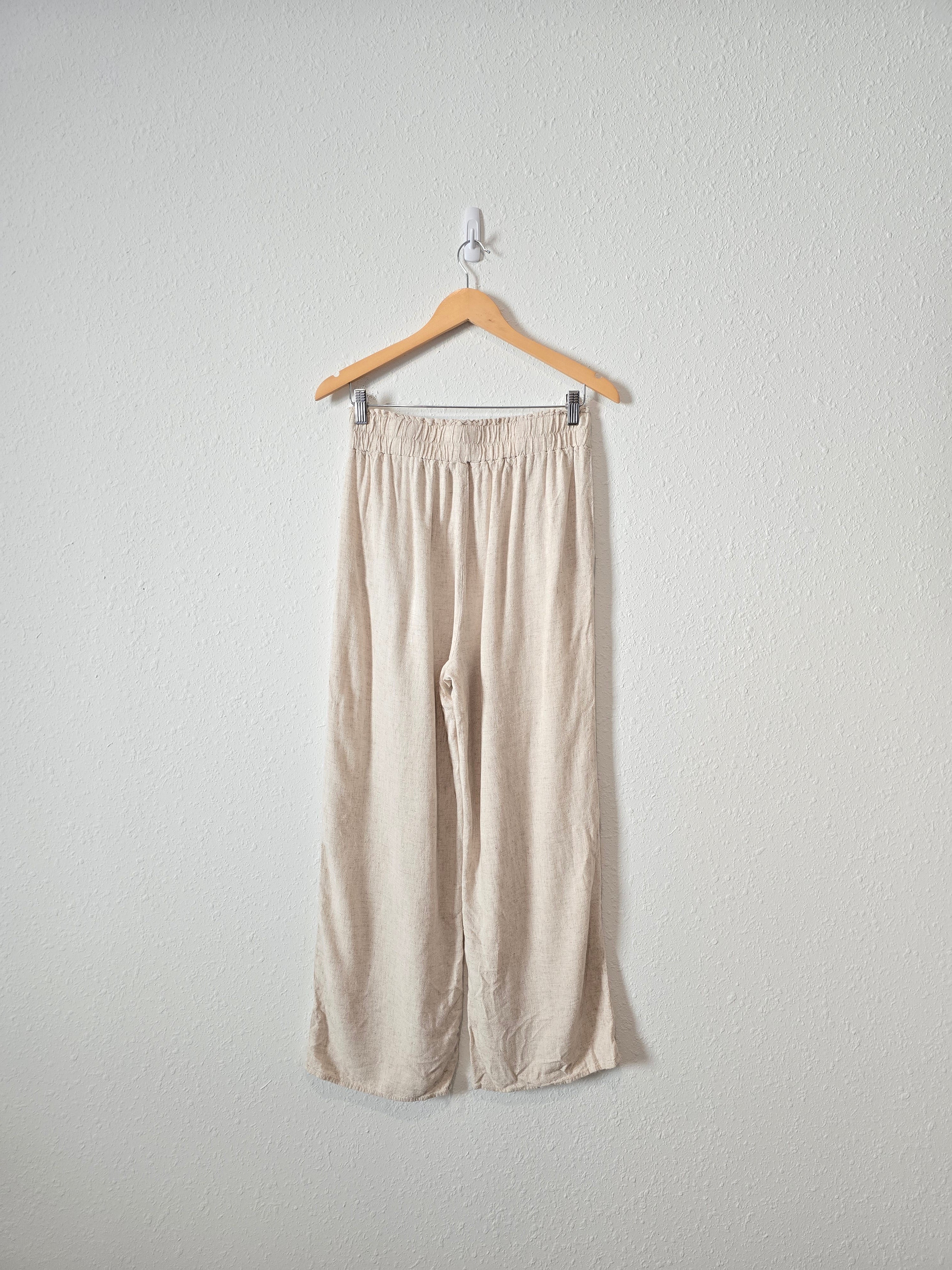 Oat Linen Blend Pants (S)