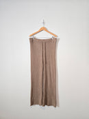 Brown Wide Leg Knit Pants (1X)