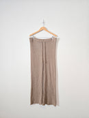 Brown Wide Leg Knit Pants (1X)