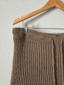 Brown Wide Leg Knit Pants (1X)