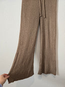 Brown Wide Leg Knit Pants (1X)