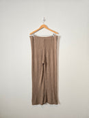 Brown Wide Leg Knit Pants (1X)