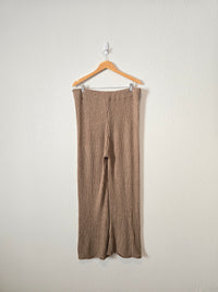 Brown Wide Leg Knit Pants (1X)