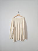 Cable Knit Cotton Sweater (2X)