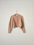 Dusty Rose Embroidered Sweater (S)