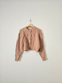 Dusty Rose Embroidered Sweater (S)