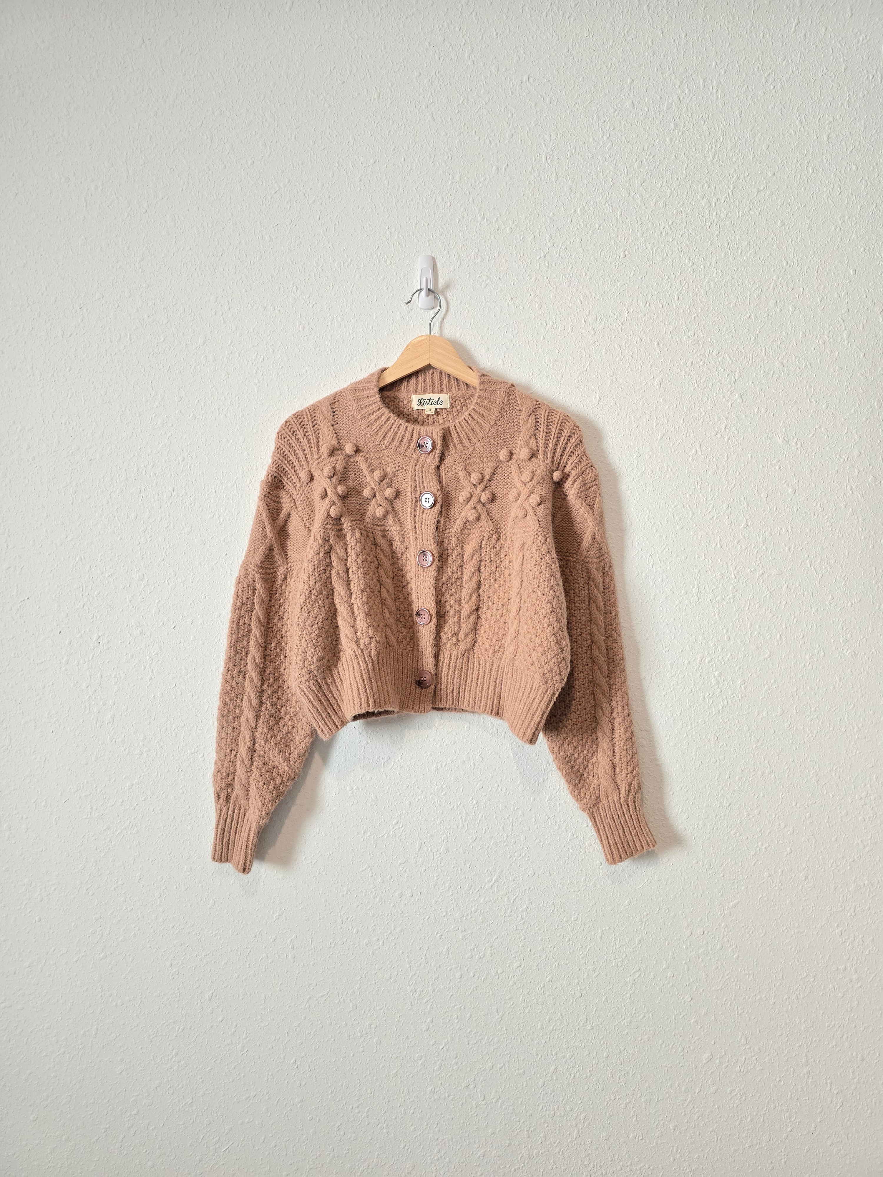 Dusty Rose Embroidered Sweater (S)