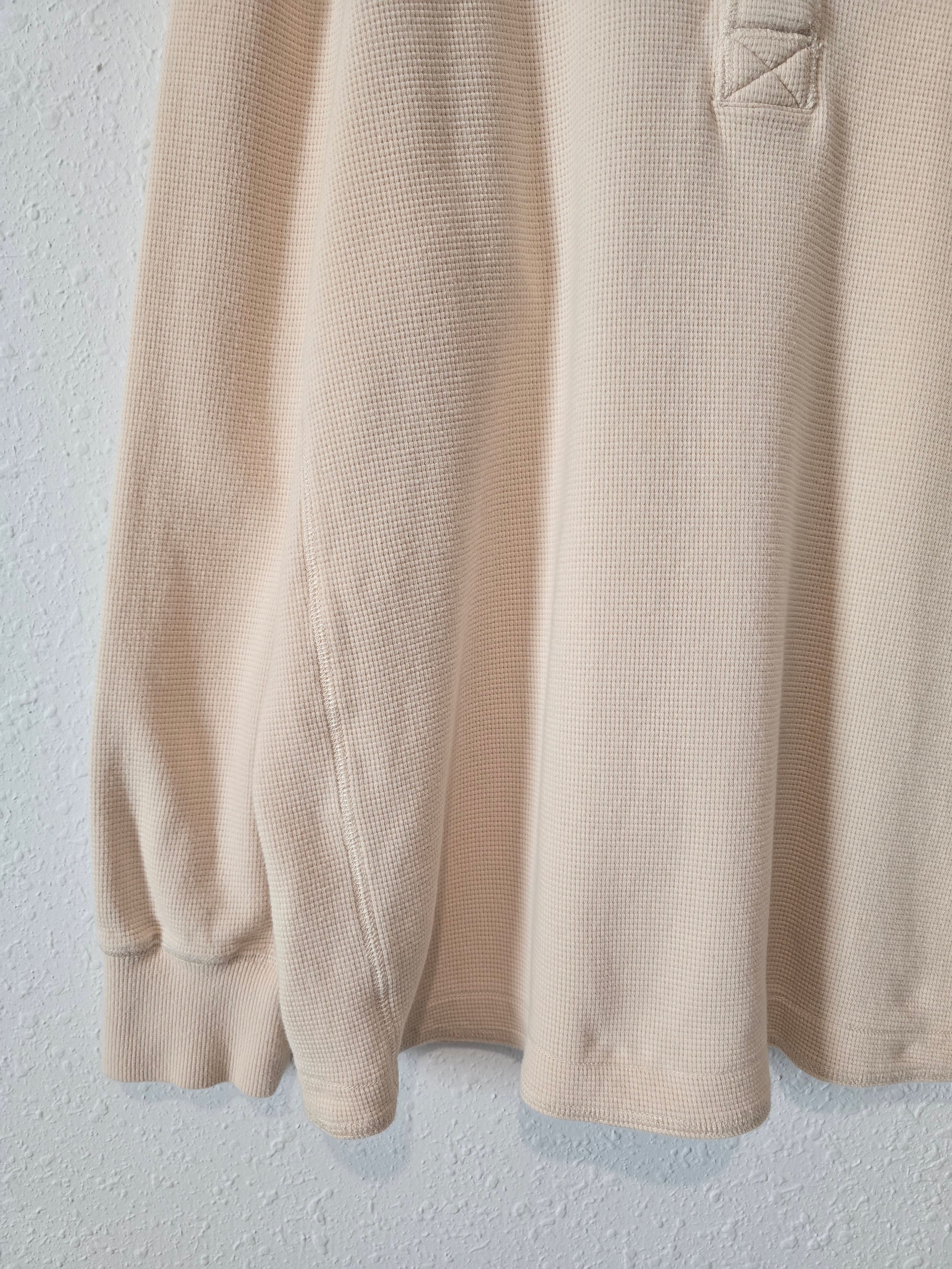 Eddie Bauer Cream Henley Thermal (L)