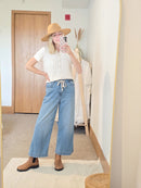 Wide Leg Drawstring Jeans (4/27)