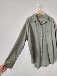 Aerie Oversized Gauze Button Up (S)