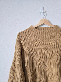 Puff Sleeve Mockneck Sweater (XL)