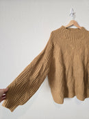 Puff Sleeve Mockneck Sweater (XL)
