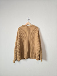 Puff Sleeve Mockneck Sweater (XL)