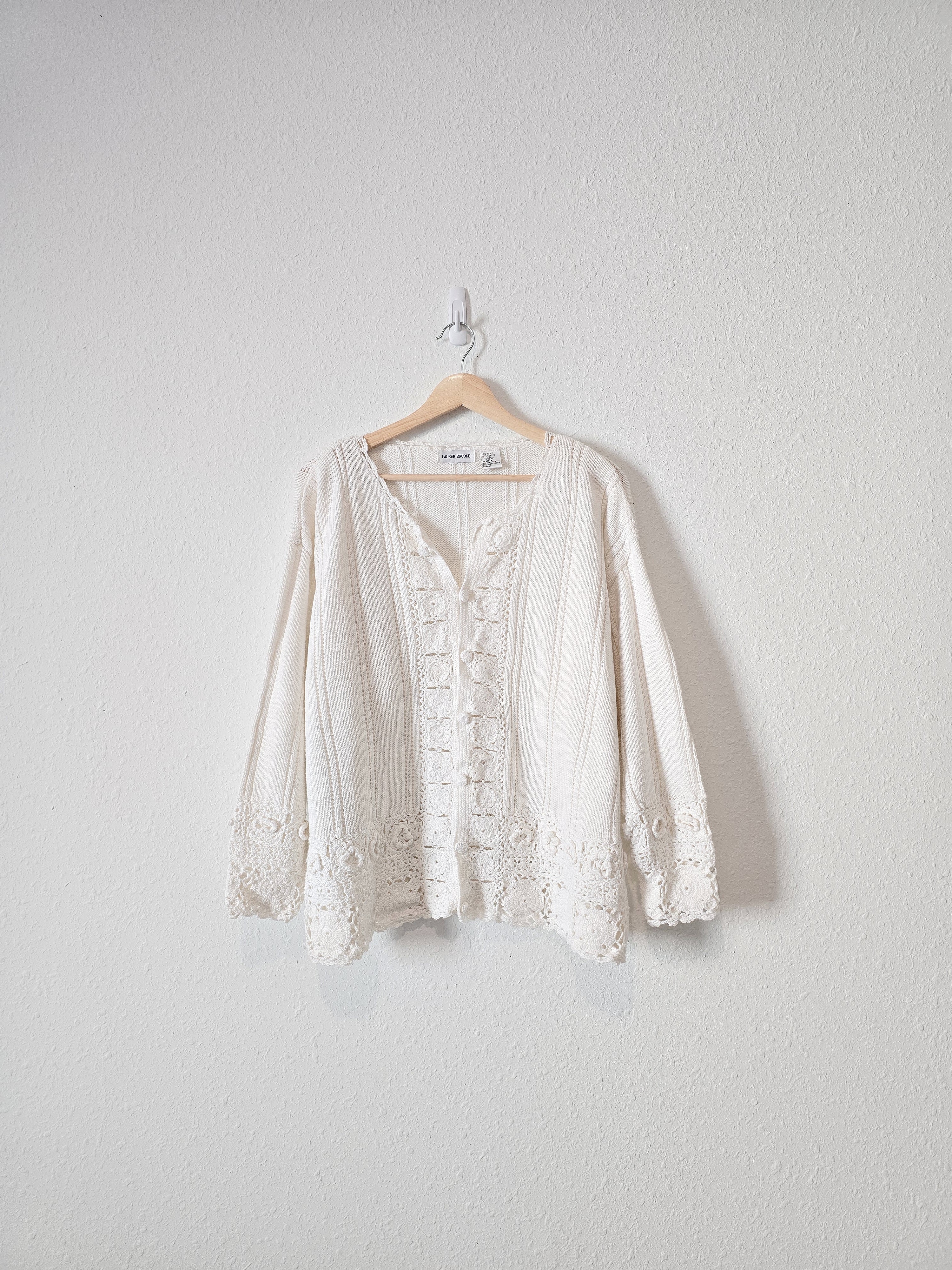 Vintage Crochet Button Up Sweater (18W)