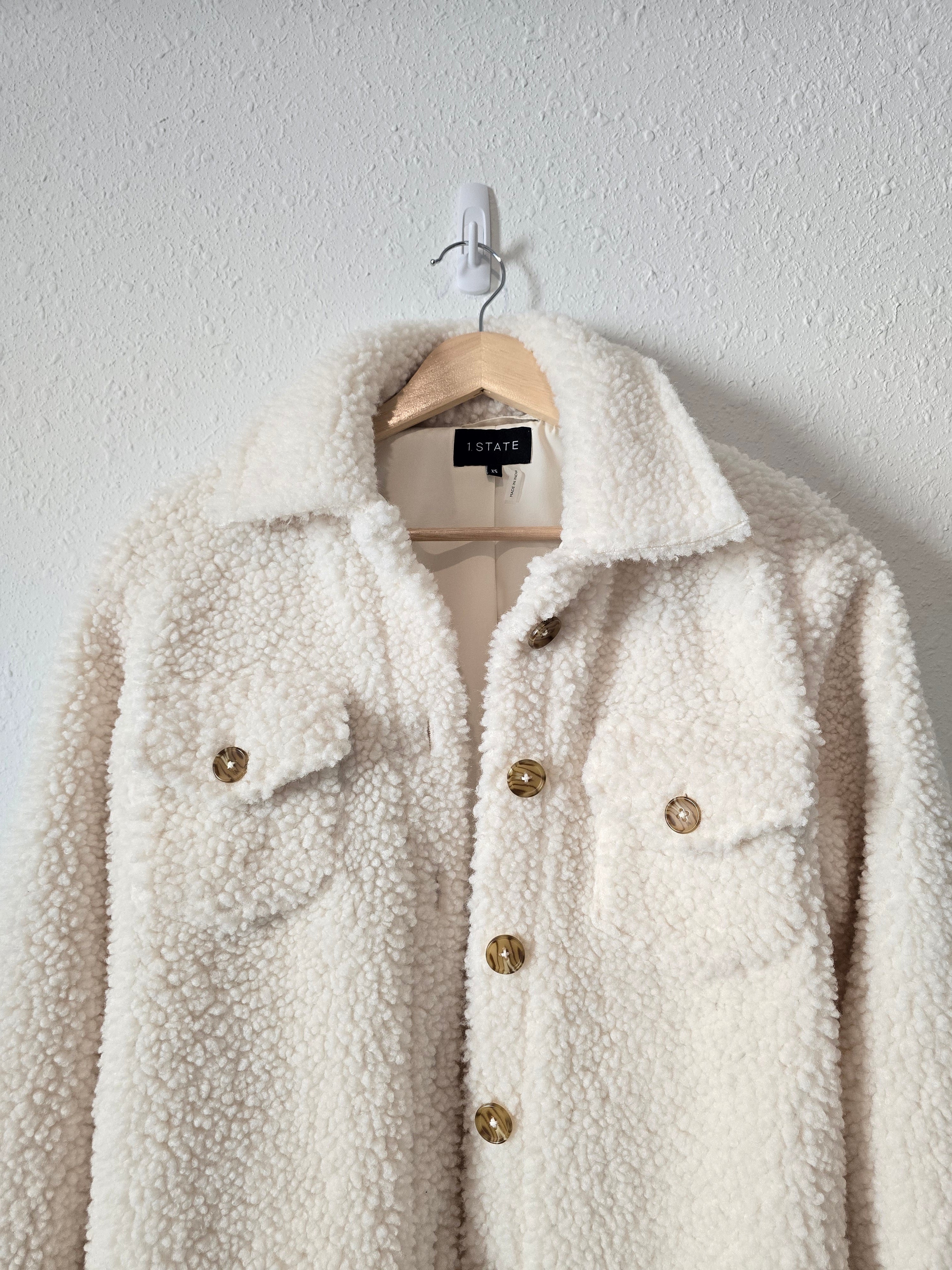 Sherpa Button Up Jacket (XS)