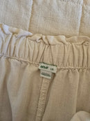 Aerie Ecru Linen Cargo Pants (L)