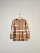 Brown Striped Cotton Sweater (MP)