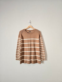 Brown Striped Cotton Sweater (MP)