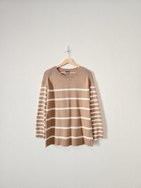 Brown Striped Cotton Sweater (MP)