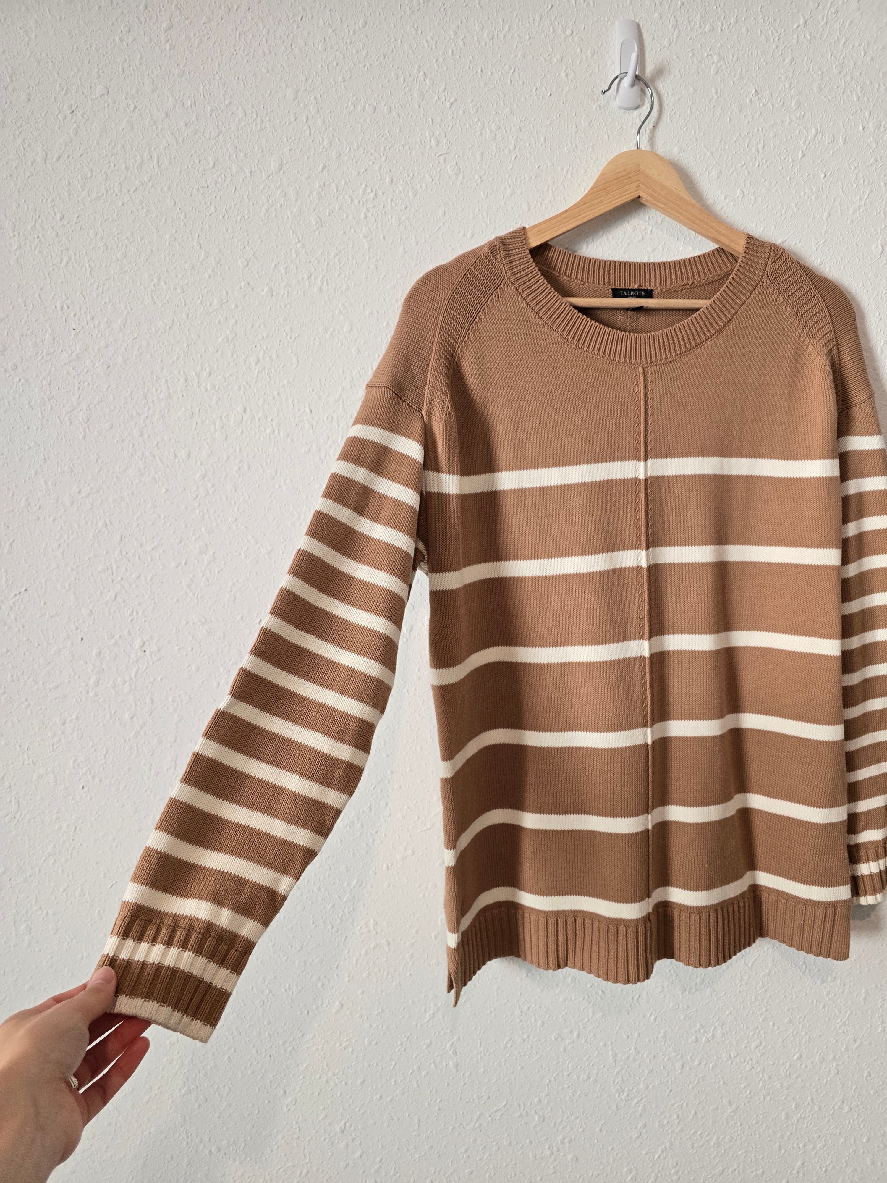 Brown Striped Cotton Sweater (MP)