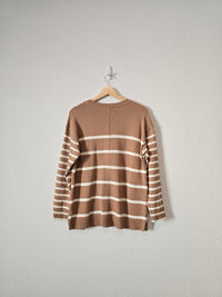 Brown Striped Cotton Sweater (MP)