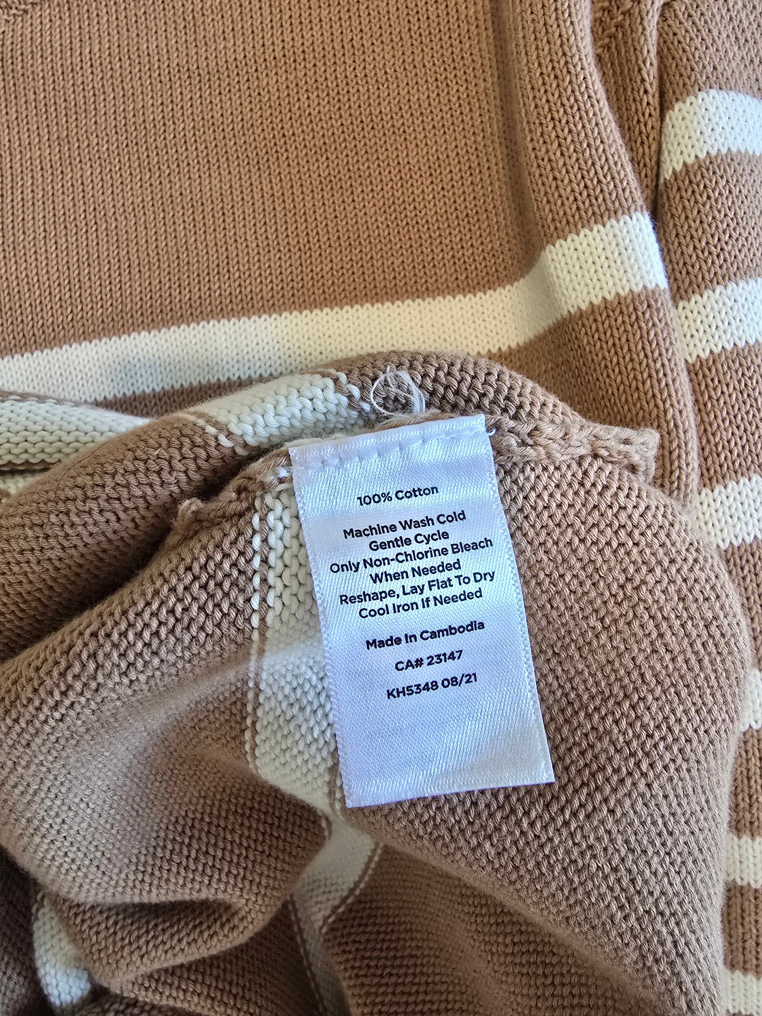 Brown Striped Cotton Sweater (MP)