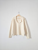 Cream Collared Sweater (XL)