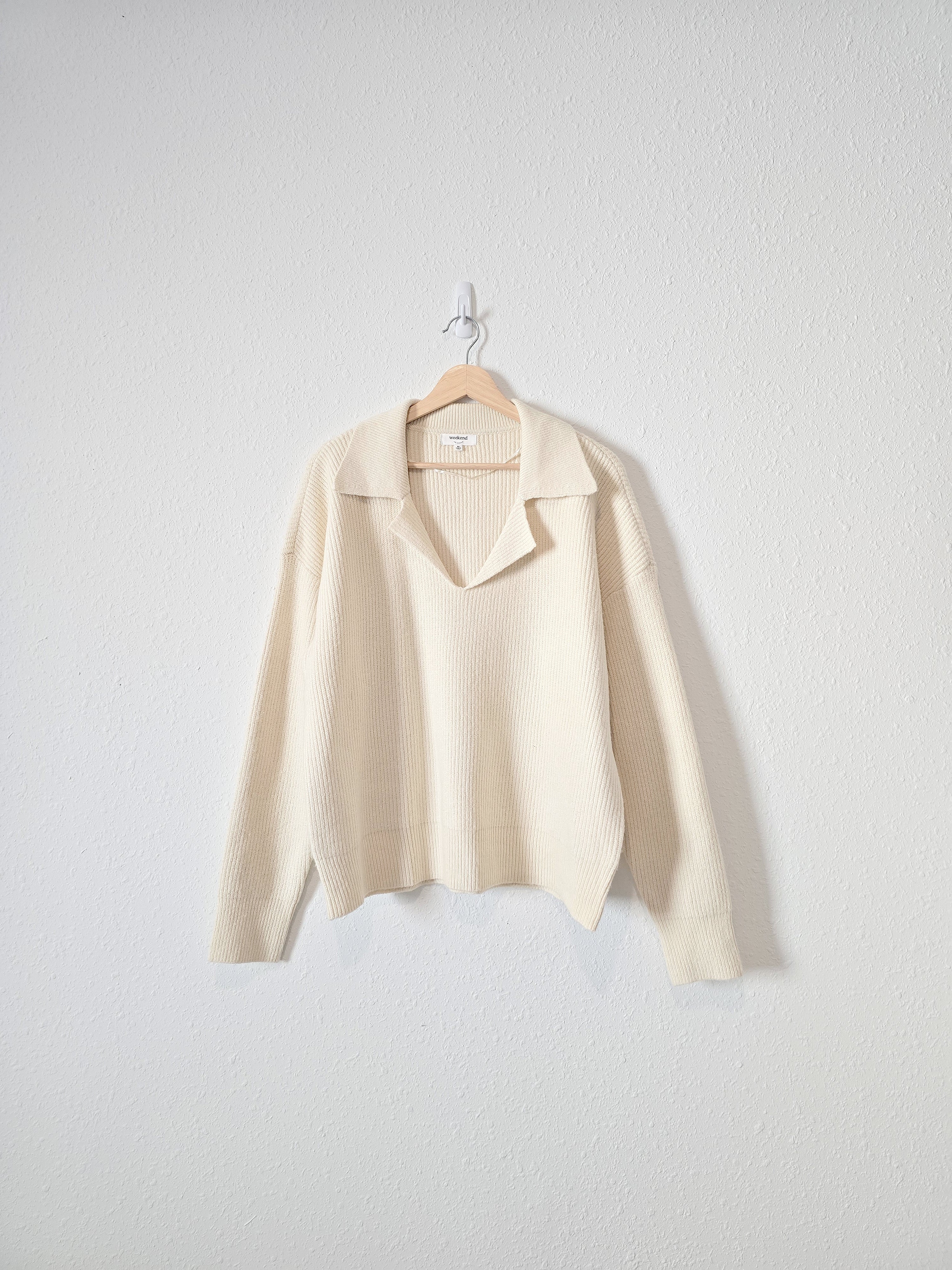 Cream Collared Sweater (XL)